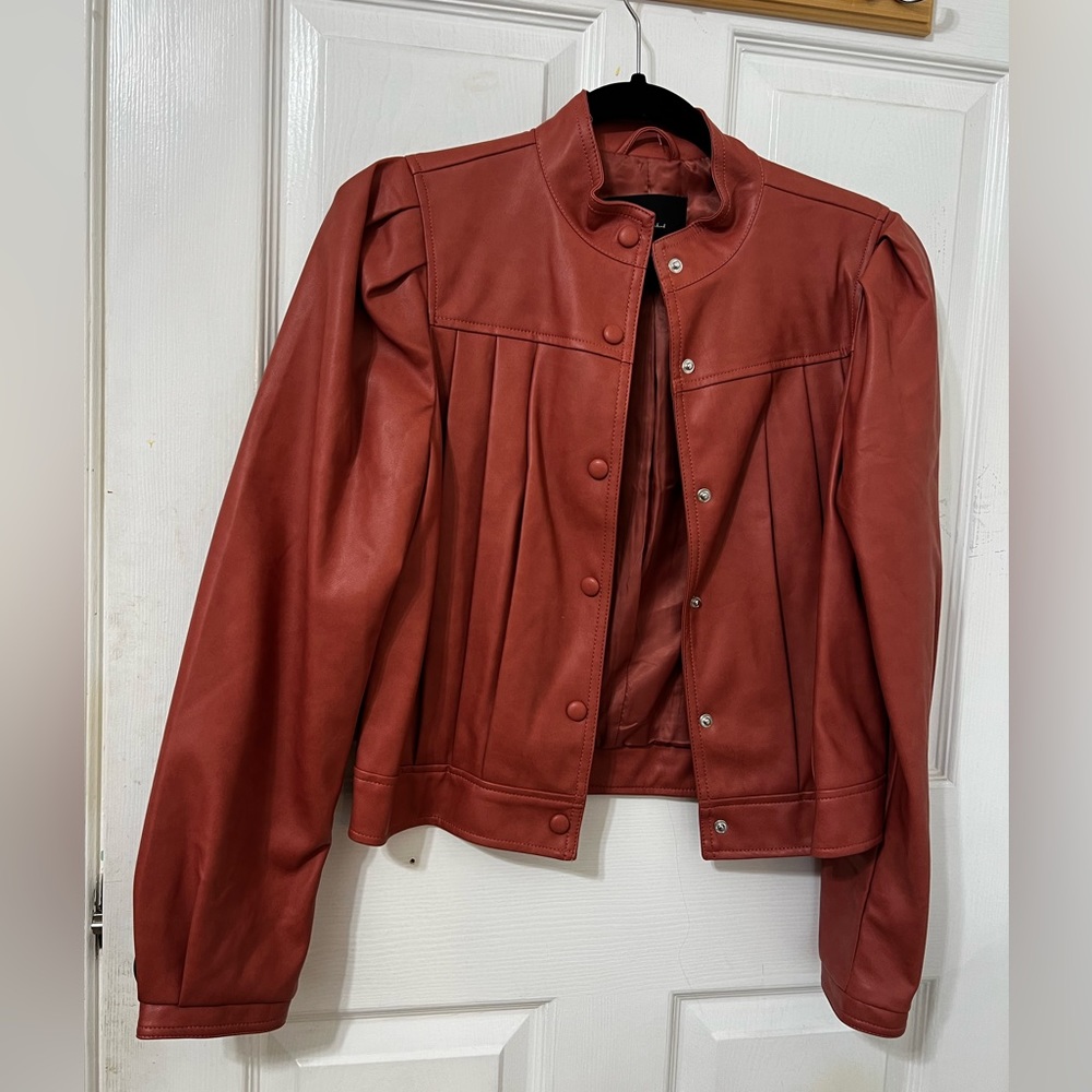 Pink leather jacket